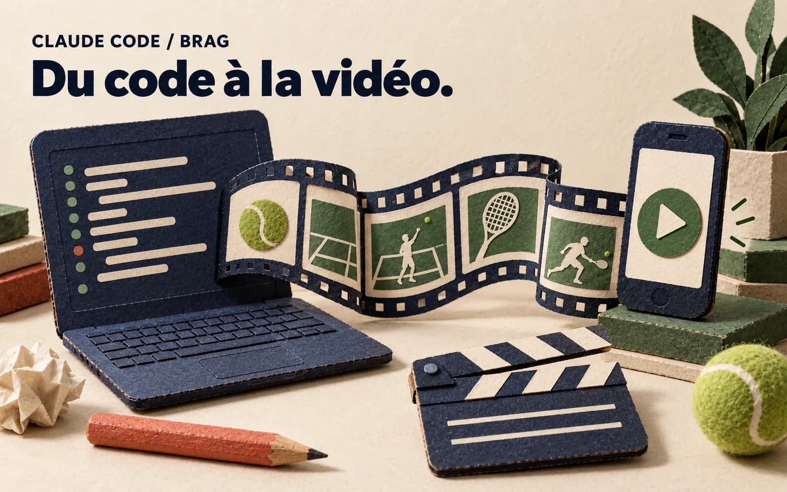 Hyperframes et /brag : des écrans de code deviennent une vidéo.
