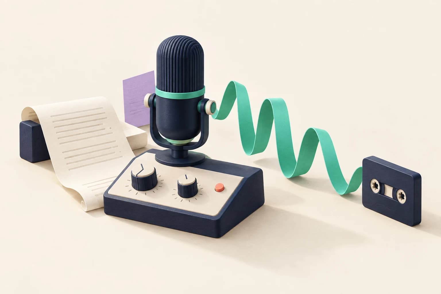 Le studio miniature de création de voix ElevenLabs.